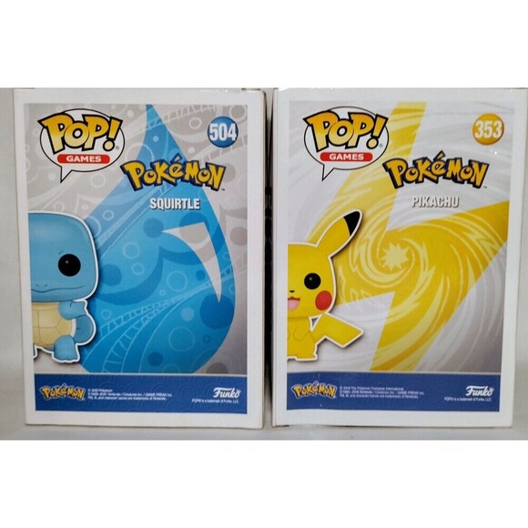 Funko Pop Pokemon GO Target Exclusive Pikachu, Squirtle - Picture 2 of 2